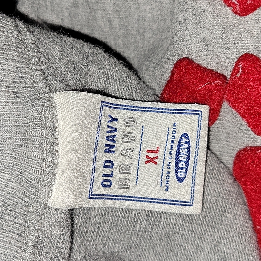 Old Navy Men's Crewneck Sweatshirt Gray "DETROIT" Size XL - Picture 4 of 5